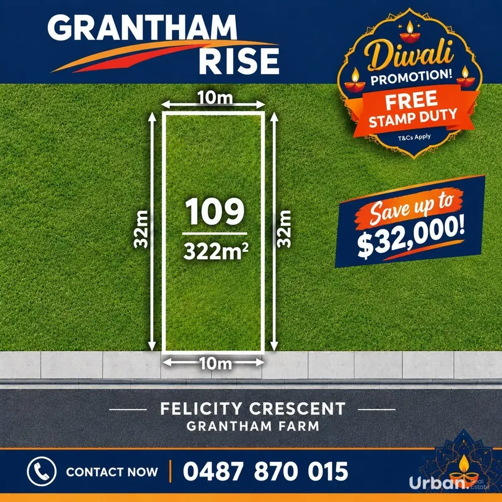 Grantham Farm Lot 109 | 322m² Lot | Northeast Facing Backyard