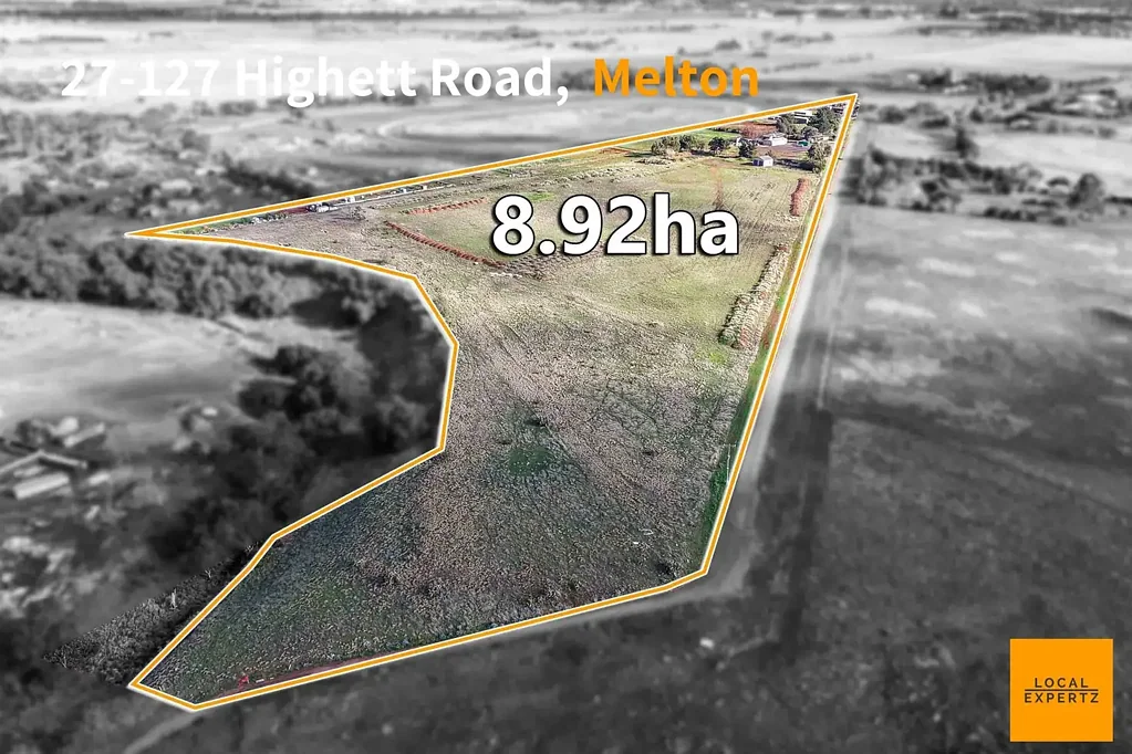 Melton 5غرفة نوم Your rare opportunity to secure a substantial 8-hectare/22.04-acres (approx.) property in the heart of Melton!