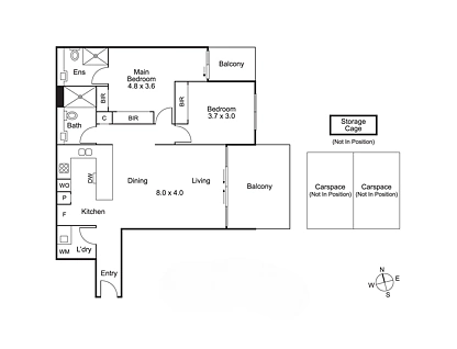 205/5B Remington Drive, Highett, Bayside, 2 રૂમ, 2 બાથરૂમ, Apartment