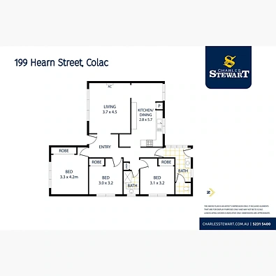 199 Hearn Street, Colac, VIC 3250, 3 રૂમ, 1 બાથરૂમ, House