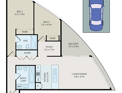 1801/1 Australia Avenue, Sydney Olympic Park, Parramatta (Northwest suburbs), 2 ਕਮਰੇ, 2 ਬਾਥਰੂਮ, Apartment
