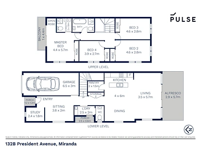 132b President Avenue, Miranda, Sutherland Shire, 4 غرف, 2 حمامات, Apartment