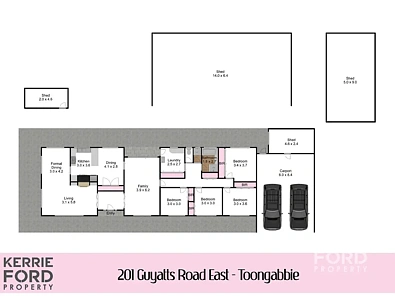 फ्लोर प्लान - 201 Guyatts Road, Toongabbie, VIC 3856