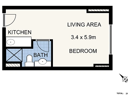 802/188 Shafston Avenue, Kangaroo Point, Brisbane - Eastern Region, 1房, 1浴, Apartment