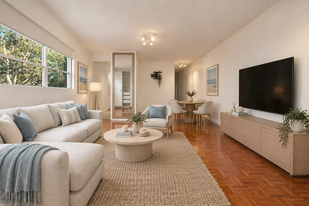 Sun-Drenched North-Facing Corner Apartment with Panoramic Views & Parking