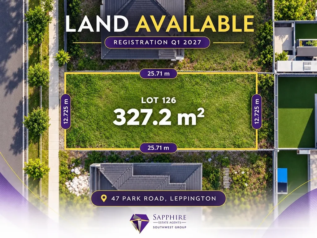 Leppington Secure Your Future in Leppington | 327.2sqm | 12.7m Frontage | Anticipated Q1 2027 Registration
