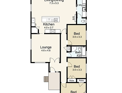 14A Chapel Street, Campbells Creek, VIC 3451, 3房, 1浴, House