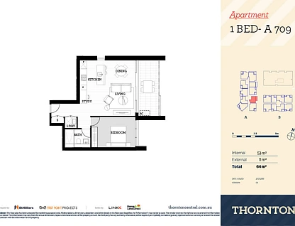 709/81A Lord Sheffield Circuit, Penrith, Outer Western Sydney, 1部屋, 1バスルーム, Apartment