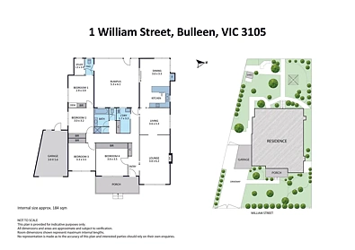 फ्लोर प्लान - 1 William Street, Bulleen, VIC 3105