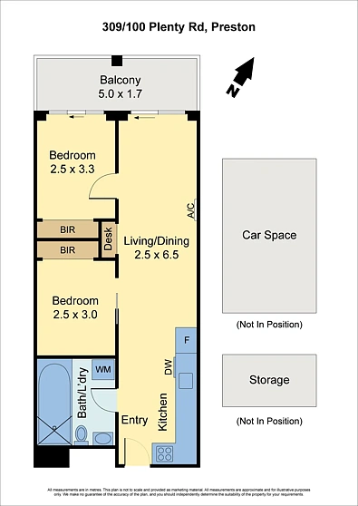 309/100 Plenty Road, Preston, VIC 3072, 2 habitaciones, 1 baños, Apartment