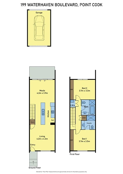 199 Waterhaven Boulevard, Point Cook, VIC 3030, 2房, 2浴, Townhouse
