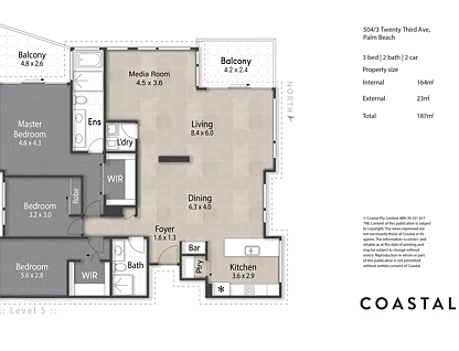 504/3 Twenty Third Avenue, Palm Beach, QLD 4221, 3 कमरे, 2 बाथरूम, Apartment