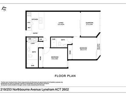 219/253 Northbourne Avenue, Lyneham, Inner North, 2 chambres, 2 salles de bain, Apartment