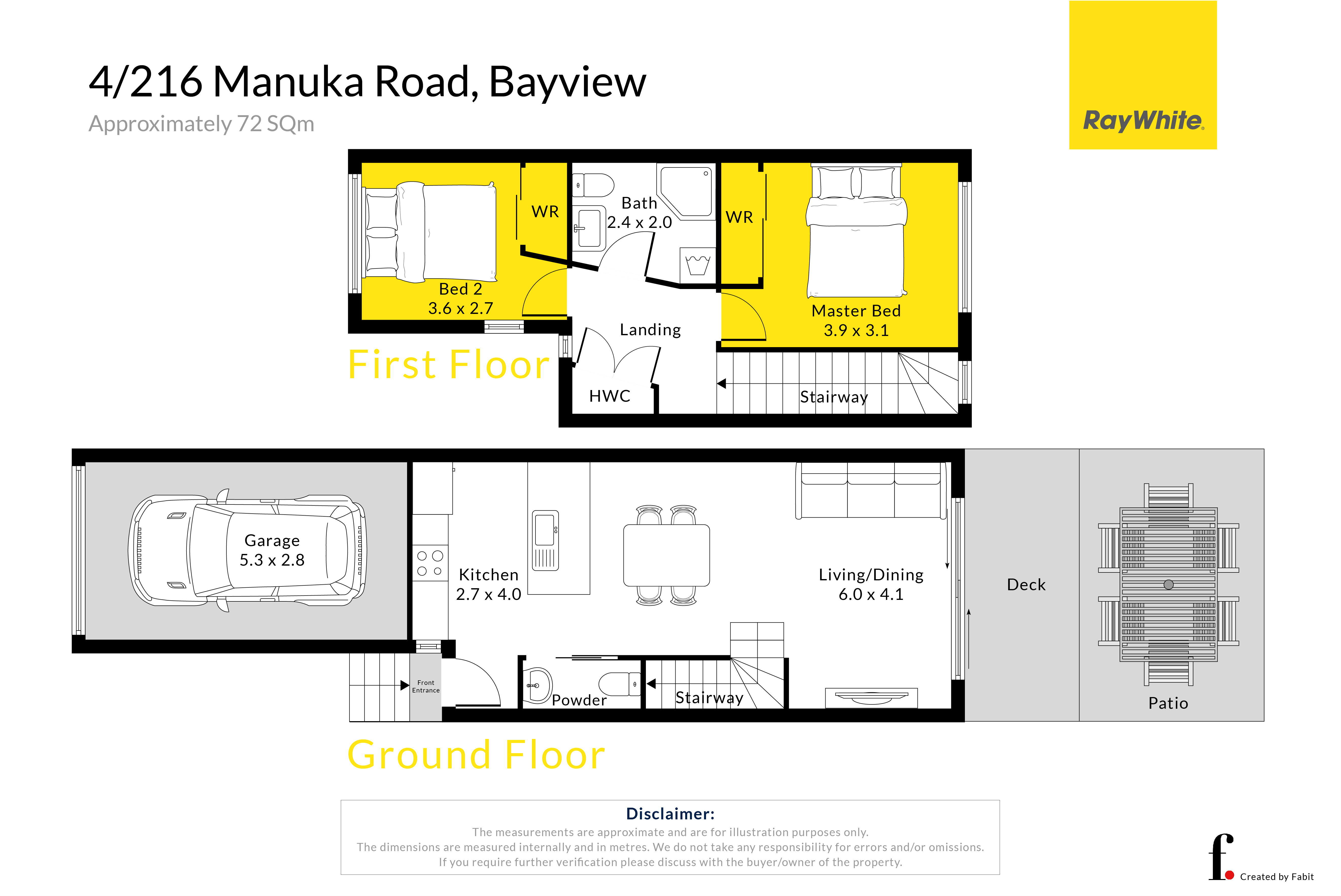 4/216 Manuka Road, Bayview, Auckland - North Shore, 2房, 1浴