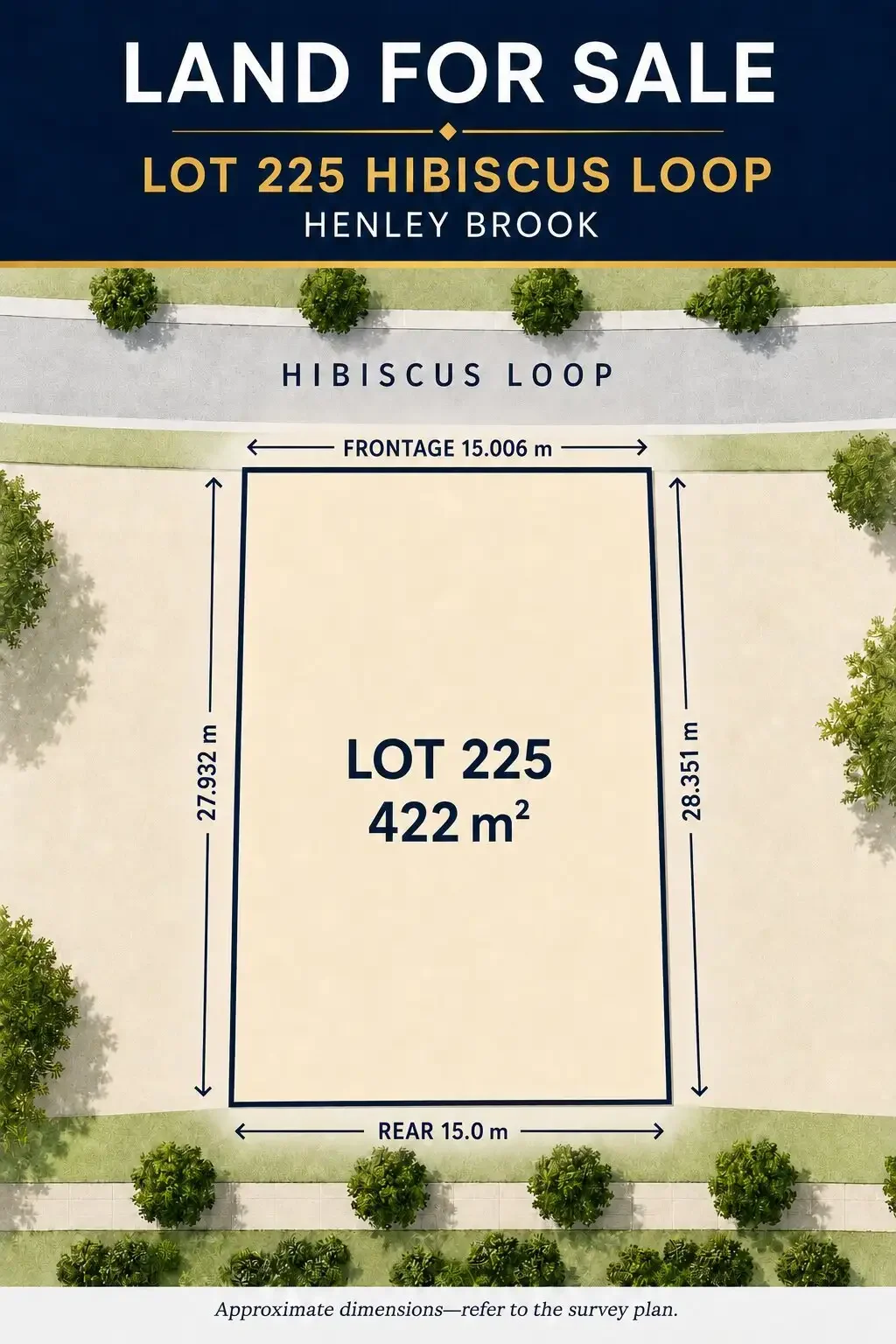 Henley Brook Premium 424sqm Block in Henley Brook