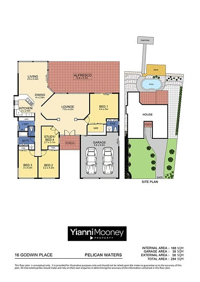 16 Godwin Place, Pelican Waters, QLD 4551, 4房, 2浴, House