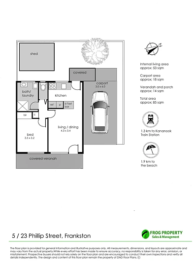 户型图 - 5/23 Phillip Street, Frankston, VIC 3199