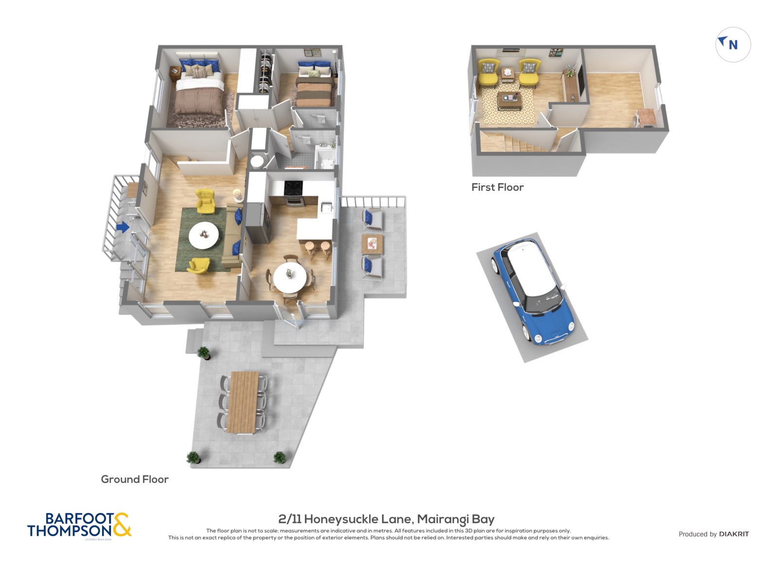 2/11 Honeysuckle Lane, Mairangi Bay, Auckland - North Shore, 2 habitaciones, 1 baños