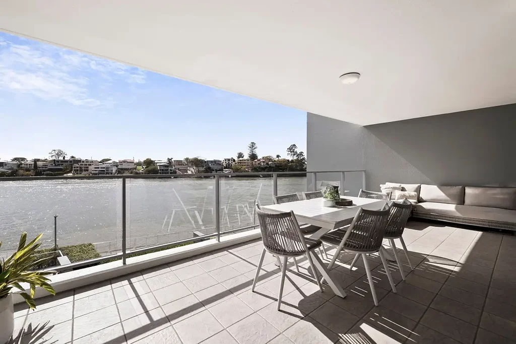 New Farm 3 Bedroom River Frontage and City Views in Coveted Cutters Landing