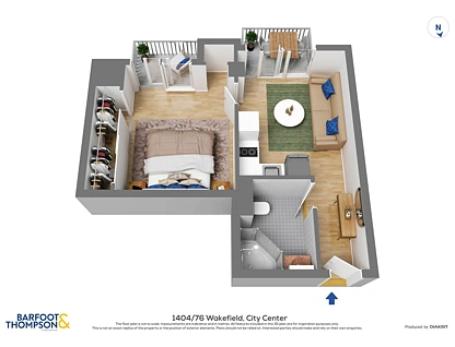 Unit 1404/76 Wakefield Street, Auckland Central, Auckland City, 1 ਕਮਰੇ, 1 ਬਾਥਰੂਮ, Apartment