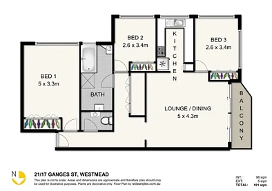 21/17 Ganges Street, West End, QLD 4101, 2 slaapkamers, 1 badkamers, Apartment