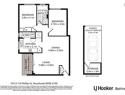 19/17-19 Phillip Street, Roselands, South Western Suburbs, 2 rūma, 1 rūma horoi, Apartment