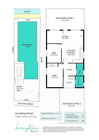 29 Dalling Street, Port Broughton, SA 5522, 2 slaapkamers, 1 badkamers, House