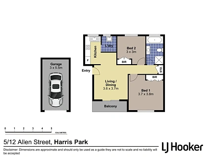 5/12 Allen Street, Harris Park, Parramatta (Northwest suburbs), 2 कमरे, 1 बाथरूम, Apartment