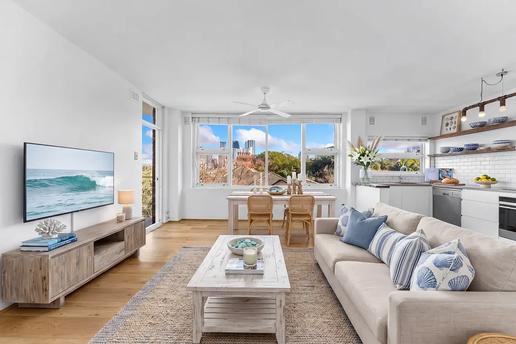 Bright Two-Bedroom Apartment with City Views