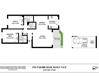 5/35-37 Quirk Road, Manly Vale, Northern Beaches, 2 phòng ngủ, 2 phòng tắm, Apartment