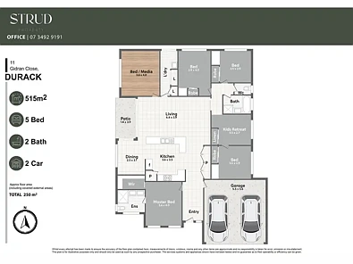 户型图 - 11 Gidran Cl, Durack, QLD 4077