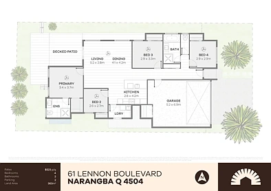 61 Lennon Boulevard, Narangba, QLD 4504, 4 slaapkamers, 2 badkamers, House