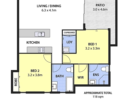 6/11 Clifton Street, Moorooka, Brisbane - Southern Region, 2部屋, 2バスルーム, Apartment