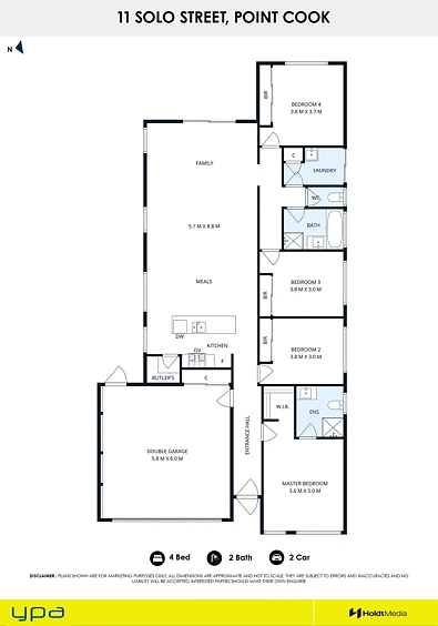 11 Solo Street, Point Cook, VIC 3030, 4房, 2浴, House