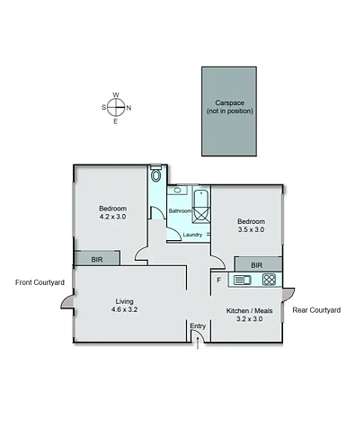 1/1 King Street, Hampton East, VIC 3188, 2房, 1浴, 整租公寓