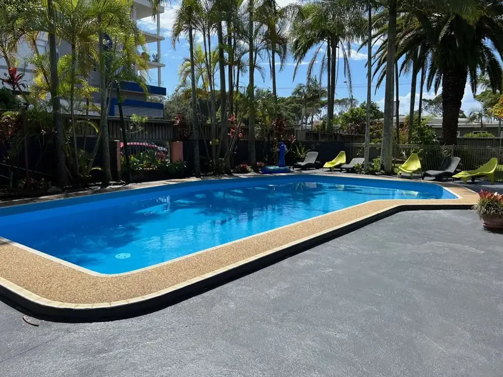Opposite the beach!