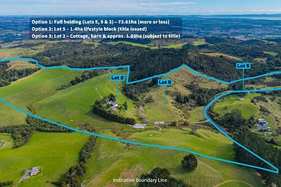 Hunua 2chambre 73ha Landholding with Subdivision Consent