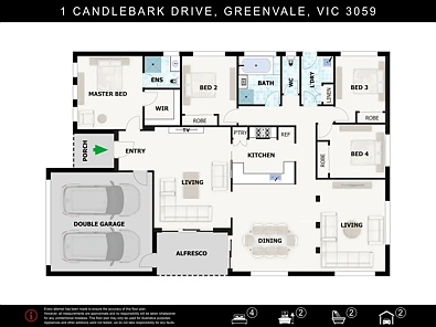 1 Candlebark Drive, Greenvale, VIC 3059, 4 slaapkamers, 2 badkamers, House