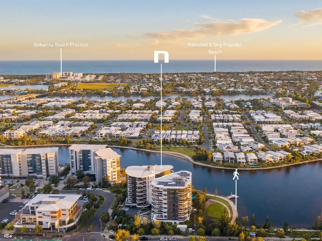 Birtinya 4Zimmer LAKESIDE PENTHOUSE W/ SWEEPING OCEAN VIEWS