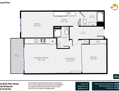 508/35 Peel Street, South Brisbane, Brisbane - Inner City Region, 2 habitaciones, 2 baños, Apartment