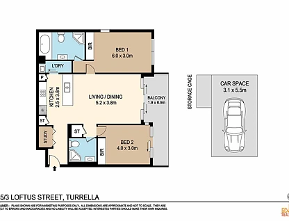 835/3 Loftus Street, Turrella, South Western Suburbs, 2 Schlafzimmer, 2 Badezimmer, Apartment