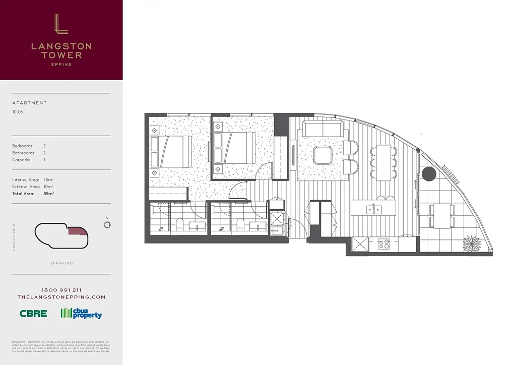 Langston 2 Bedroom Apartment