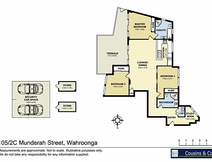 105/2C Munderah Street, Wahroonga, NSW 2076, 3房, 2浴, 整租公寓