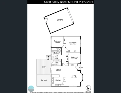 1 808 Barkly Street, Mount Pleasant, Ballarat, 3 Schlafzimmer, 1 Badezimmer, Unit