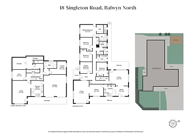 户型图 - 18 Singleton Road, Balwyn North, VIC 3104