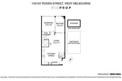 110/107 Roden Street, West Melbourne, VIC 3003, 1 slaapkamers, 1 badkamers, Apartment