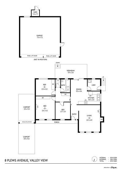 Plano ng Bahay - 8 Plews Avenue, Valley View, SA 5093