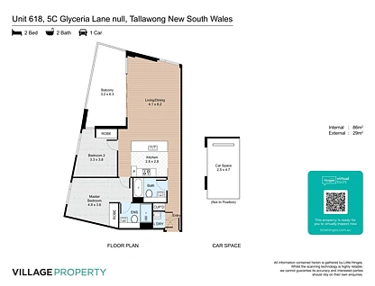 618/5C Glyceria Lane, Tallawong, Central Tablelands, 2 कमरे, 2 बाथरूम, Apartment