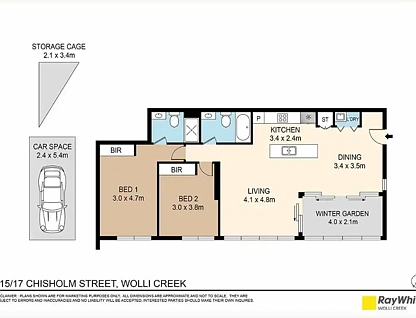 615/17 Chisholm Street, Wolli Creek, NSW 2205, 2房, 2浴, Apartment