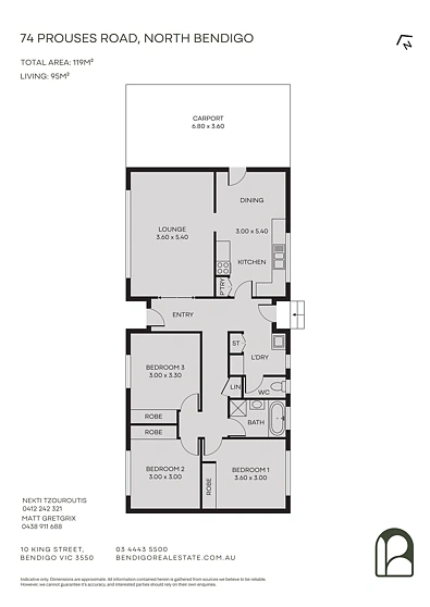 74 Prouses Road, North Bendigo, VIC 3550, 3 slaapkamers, 1 badkamers, House